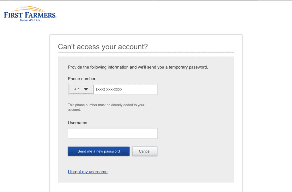 An image of forgetting login to access account on online banking.