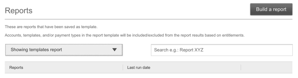 An image of reports for online banking.