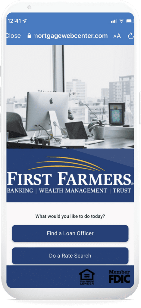 Loan application step 3 on First Farmers.