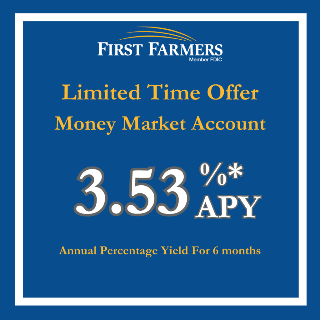 Money market special my first farmers